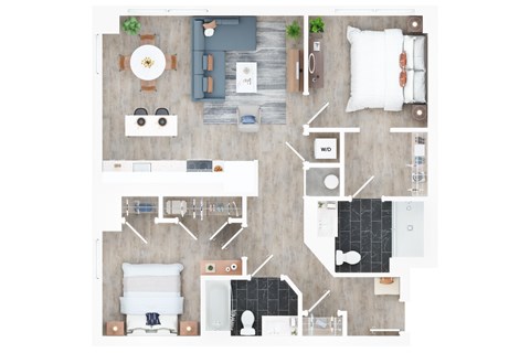 2 bed 2 bath J at Jayde Parkside Apartments, Washington DC